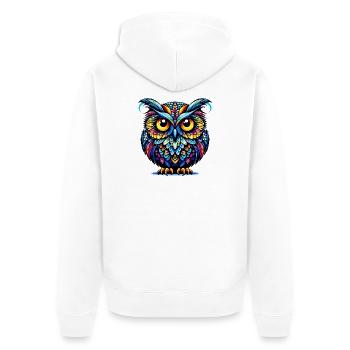 Hibou - Veste à capuche bio Premium Unisexe - blanc - Dos - Thijin (182cm)
