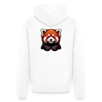 Petit panda - Veste à capuche bio Premium Unisexe - blanc - Dos - Thijin (182cm)