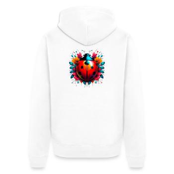 Ladybird - Unisex Premium Organic Zip Hoodie - white - Back - Thijin (182cm)