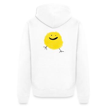 Küken Ostern smile lustig Kinder flauschig süß Fan - Unisex Premium Bio Zip Hoodie - Weiß - Hinten - Thijin (182cm)