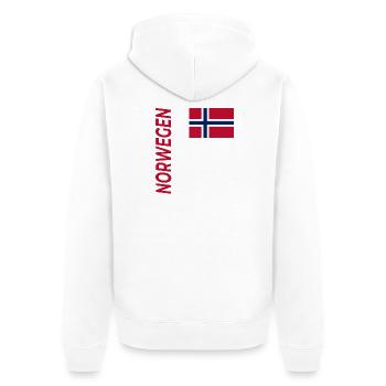 Stavanger - Unisex Premium Organic Zip Hoodie - white - Back - Thijin (182cm)