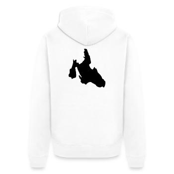 Cephalonia - Unisex Premium Organic Zip Hoodie - white - Back - Thijin (182cm)