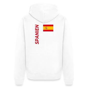 Mallorca - Unisex Premium Bio Zip Hoodie - Weiß - Hinten - Thijin (182cm)