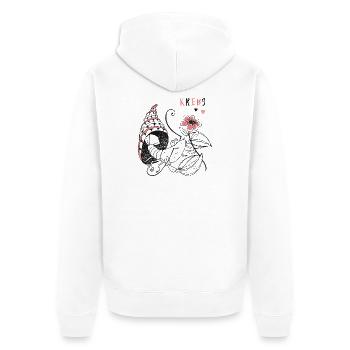 Signe du zodiaque Cancer - Veste à capuche bio Premium Unisexe - blanc - Dos - Thijin (182cm)