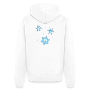 Wintersterne - Unisex Premium Bio Zip Hoodie - Weiß - Hinten - Thijin (182cm)