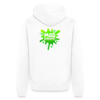 Schleimig Schleim Slime - Unisex Premium Bio Zip Hoodie - Weiß - Hinten - Thijin (182cm)