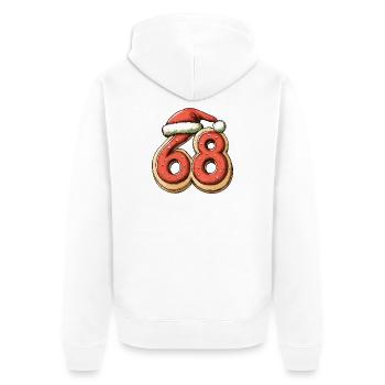 68 Numéro Biscuit Noël - Veste à capuche bio Premium Unisexe - blanc - Dos - Thijin (182cm)