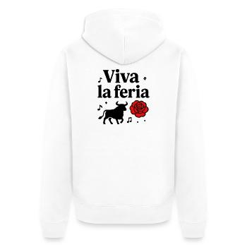 Motif Vive La Féria Taureau Banda Sud-Ouest - Veste à capuche bio Premium Unisexe - blanc - Dos - Thijin (182cm)