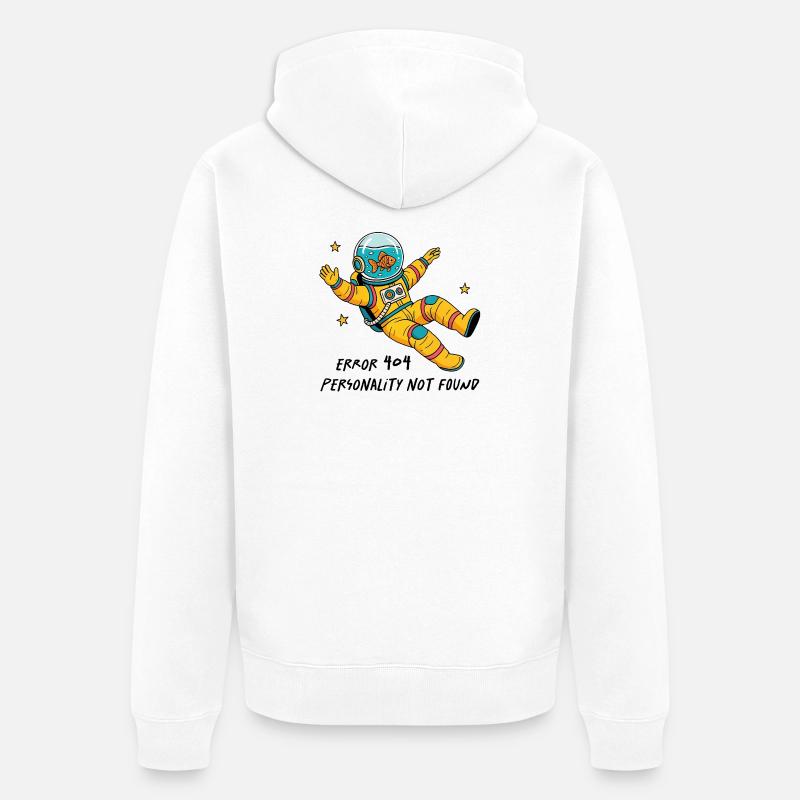 Error 404, personality not found - Veste à capuche bio Premium Unisexe - blanc