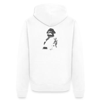 Citation de Karl Marx - Veste à capuche bio Premium Unisexe - blanc - Dos - Thijin (182cm)
