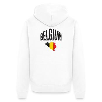 Belgique - Veste à capuche bio Premium Unisexe - blanc - Dos - Thijin (182cm)