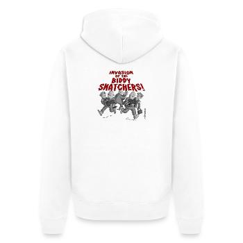 Invasion des Biddy Snatchers - Veste à capuche bio Premium Unisexe - blanc - Dos - Thijin (182cm)