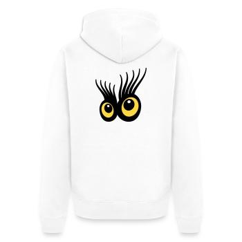 Yeux - Veste à capuche bio Premium Unisexe - blanc - Dos - Thijin (182cm)