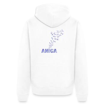 Anica en tant que voile - Veste à capuche bio Premium Unisexe - blanc - Dos - Thijin (182cm)