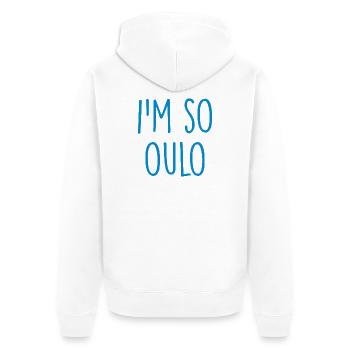 Oulo Suomi Finland - Unisex Premium Bio Zip Hoodie - Weiß - Hinten - Thijin (182cm)