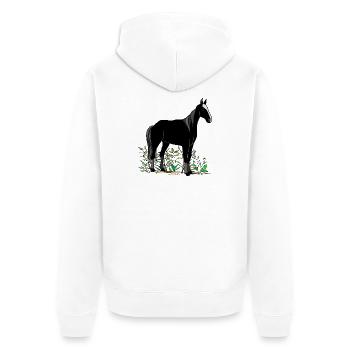 Cheval - Veste à capuche bio Premium Unisexe - blanc - Dos - Thijin (182cm)