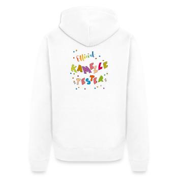 Kamelle Tester - Veste à capuche bio Premium Unisexe - blanc - Dos - Thijin (182cm)
