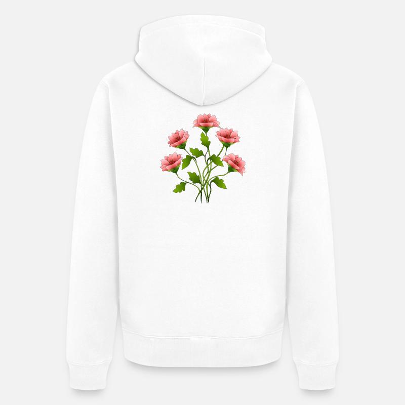 Fleur - Veste à capuche bio Premium Unisexe - blanc