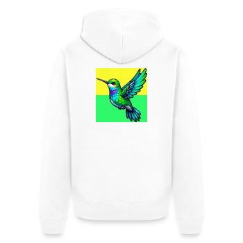 colibri - Veste à capuche bio Premium Unisexe - blanc - Dos - Thijin (182cm)