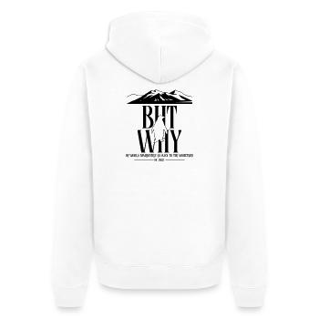But Why Penguin Meme Minimalist Art - Unisex Premium Organic Zip Hoodie - white - Back - Thijin (182cm)