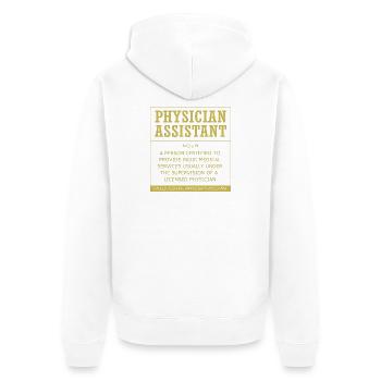 MFA PA Physician Assistant Nursing Physician Assistant - Unisex Premium Organic Zip Hoodie - white - Back - Thijin (182cm)