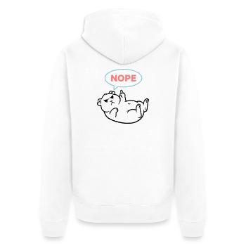 Guinea Pig Nope Colorful Outline - Unisex Premium Organic Zip Hoodie - white - Back - Thijin (182cm)