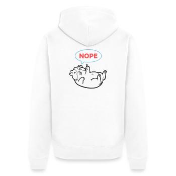 Cobaye Non Coloré - Veste à capuche bio Premium Unisexe - blanc - Dos - Thijin (182cm)