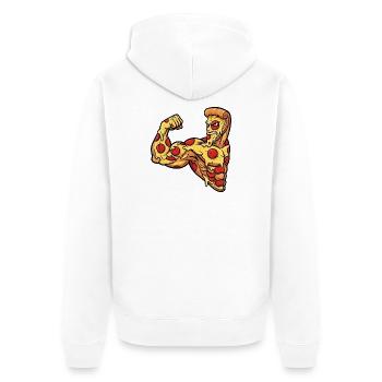 Pizza musclée Pizza Salami Fitness de Bodybuilder - Veste à capuche bio Premium Unisexe - blanc - Dos - Thijin (182cm)