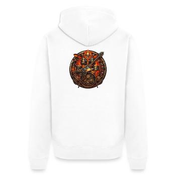 Rock Rocker Heavy Metal - Veste à capuche bio Premium Unisexe - blanc - Dos - Thijin (182cm)