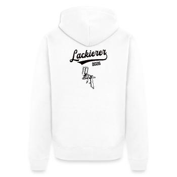 Lackierer Ausbildung Lehre Beruf Meister Maler - Unisex Premium Bio Zip Hoodie - Weiß - Hinten - Thijin (182cm)