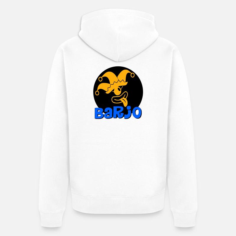 Logo Barjo  - Veste à capuche bio Premium Unisexe - blanc
