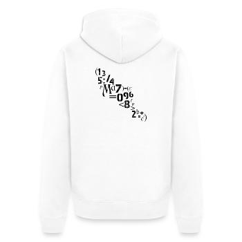Mathematiker Lehrer Zahlen Zeichen Analyst  - Unisex Premium Bio Zip Hoodie - Weiß - Hinten - Thijin (182cm)