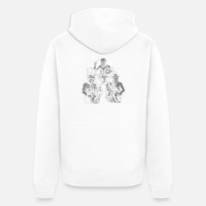 Groupe philosophe du rock classique - Veste à capuche bio Premium Unisexe - blanc