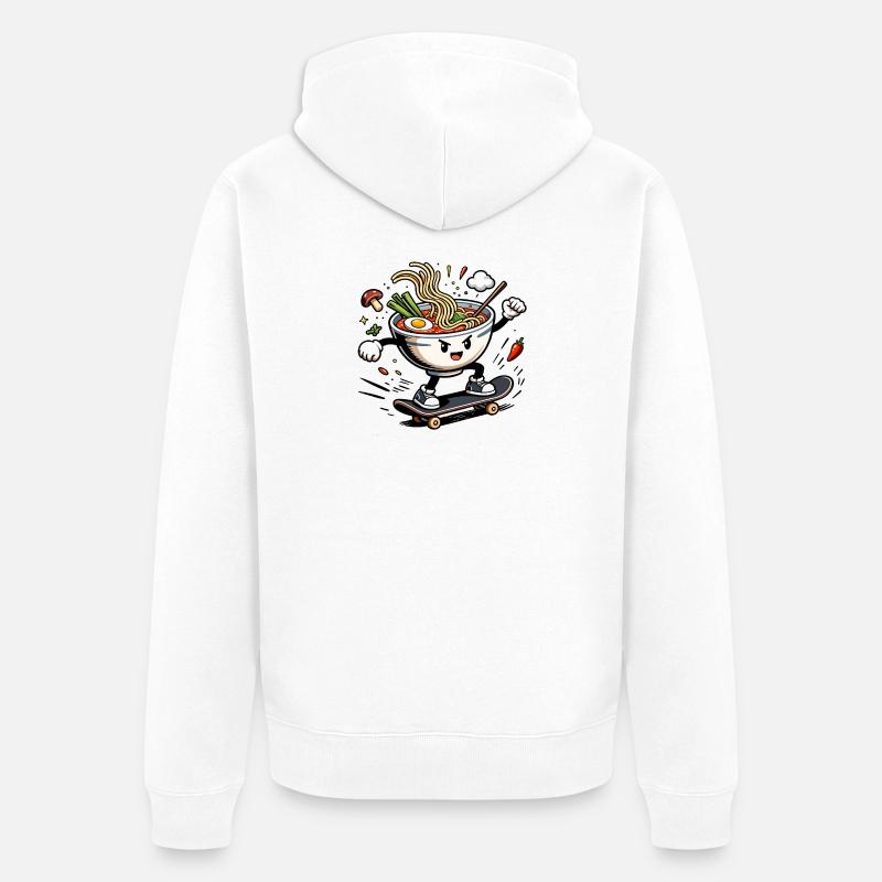 Je peux pas j’ai ramen - Veste à capuche bio Premium Unisexe - blanc