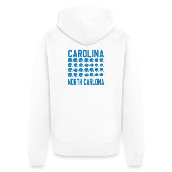 Carolina Football Iconrader - Unisex Premium Organic Zip Hoodie - white - Back - Thijin (182cm)