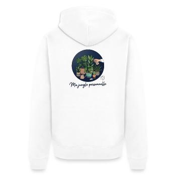 Ma jungle personnelle - Plante verte & Jardinage - Veste à capuche bio Premium Unisexe - blanc - Dos - Thijin (182cm)