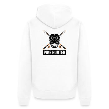 Graphique des cannes à pêche en brochet - Veste à capuche bio Premium Unisexe - blanc - Dos - Thijin (182cm)