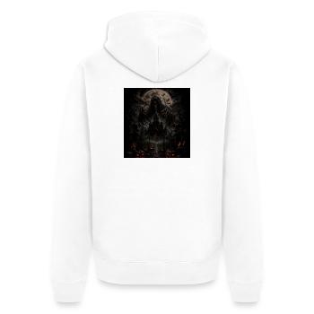 Horror! Pure Horror! - Unisex Premium Bio Zip Hoodie - Weiß - Hinten - Thijin (182cm)