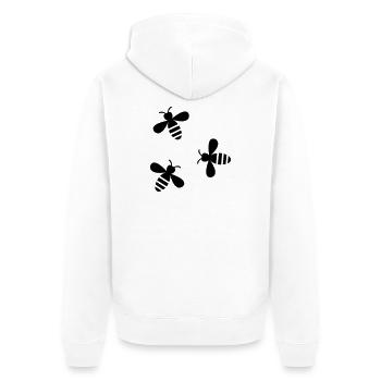 Bienen - Unisex Premium Bio Zip Hoodie - Weiß - Hinten - Thijin (182cm)