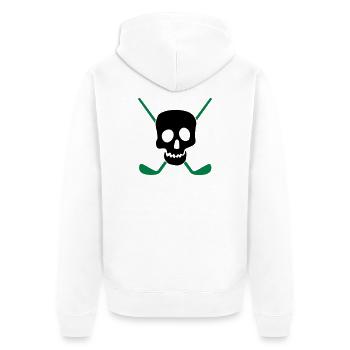 6061912 118966783 Golf - Unisex Premium Bio Zip Hoodie - Weiß - Hinten - Thijin (182cm)