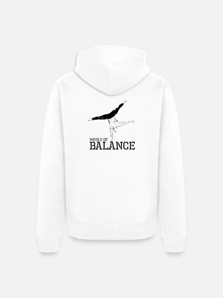 hand balance handstand calisthenics sport athlete - Unisex Premium Organic Zip Hoodie - white