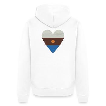 4 éléments - Veste à capuche bio Premium Unisexe - blanc - Dos - Thijin (182cm)