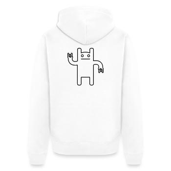 Monster Rock | Lustiges Manga Festival Design - Unisex Premium Bio Zip Hoodie - Weiß - Hinten - Thijin (182cm)