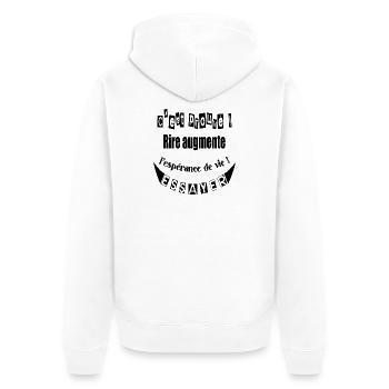 rire - Veste à capuche bio Premium Unisexe - blanc - Dos - Thijin (182cm)