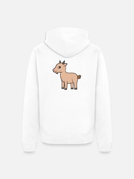 Ziege Ziegen Geiss - Unisex Premium Bio Zip Hoodie - Weiß