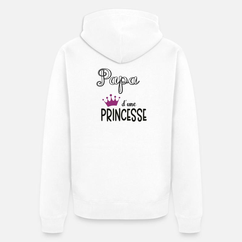 papa dune princesse - Veste à capuche bio Premium Unisexe - blanc
