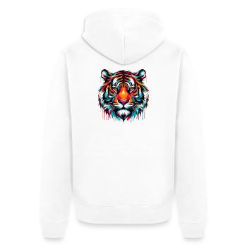 Tigre - Veste à capuche bio Premium Unisexe - blanc - Dos - Thijin (182cm)