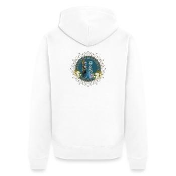 The cute skeleton couple in gothic style - Unisex Premium Organic Zip Hoodie - white - Back - Thijin (182cm)