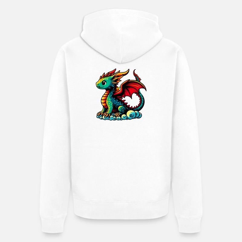 Dragon - Veste à capuche bio Premium Unisexe - blanc