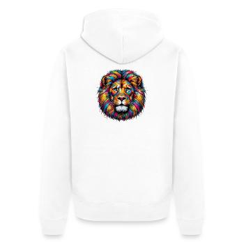 Lion - Veste à capuche bio Premium Unisexe - blanc - Dos - Thijin (182cm)
